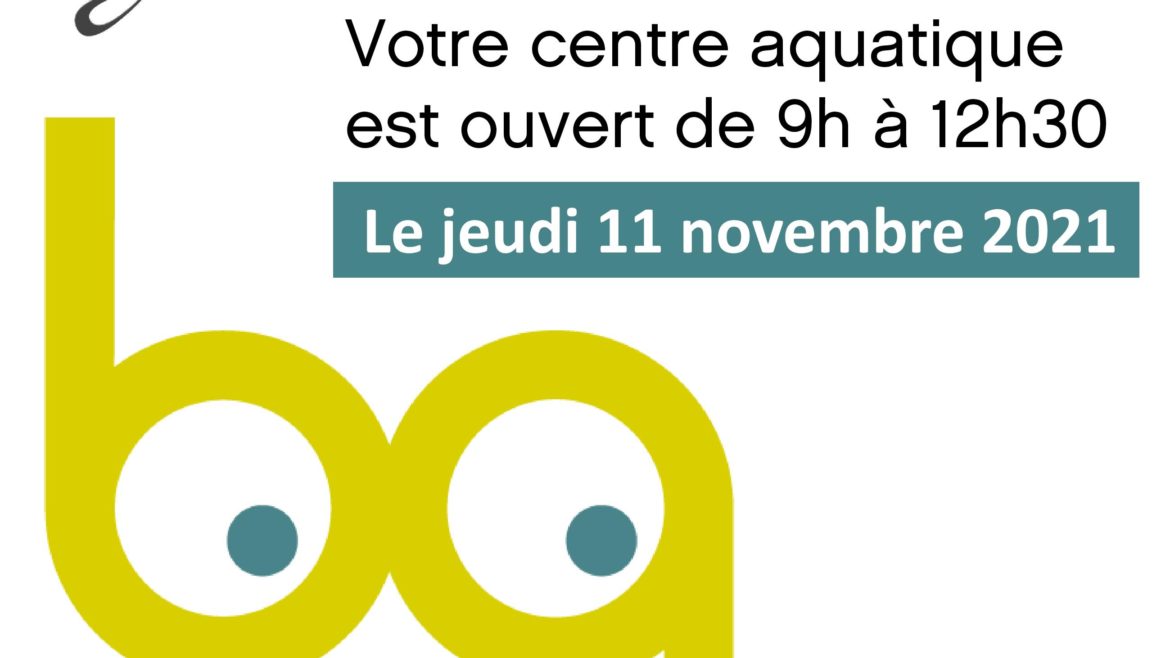 Piscine ouverte le 11 novembre